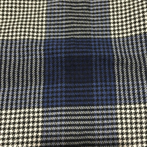 Penguin Heritage Slim Fit Flannel Shirt Men’s M Blue Black Plaid Button Up - Picture 6 of 9